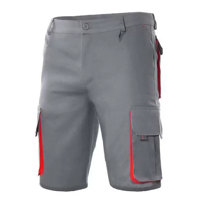 SHORT PERSONNALISABLE VELILLA 'CAPTURO' - grey/red