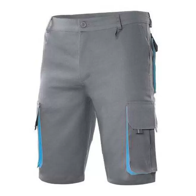 SHORT PERSONNALISABLE VELILLA 'CAPTURO' - grey/sky blue