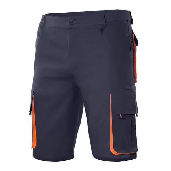 SHORT PERSONNALISABLE VELILLA 'CAPTURO' - navy/orange
