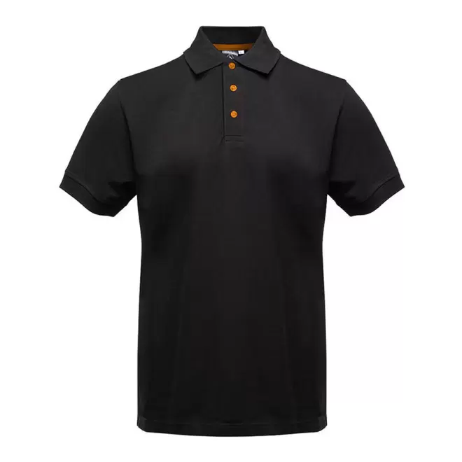 POLO PUBLICITAIRE HOMME BLACK MATCH 'SPIRIT' - black/orange