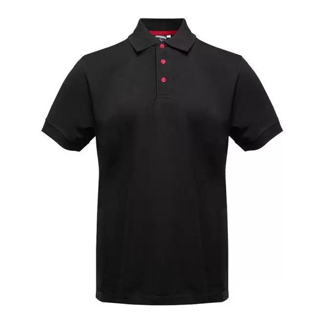 POLO PUBLICITAIRE HOMME BLACK MATCH 'SPIRIT' - black/red