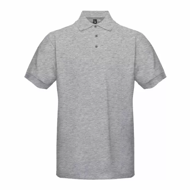 POLO PUBLICITAIRE HOMME BLACK MATCH 'SPIRIT' - heather grey
