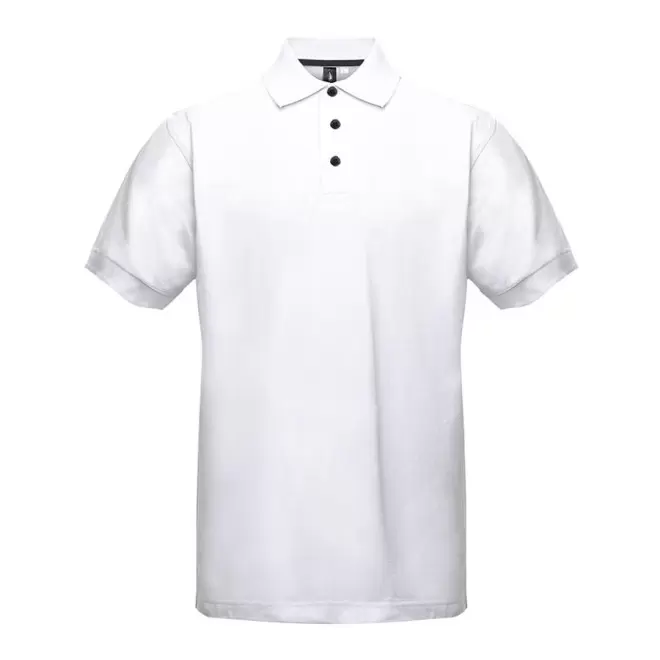 POLO PUBLICITAIRE HOMME BLACK MATCH 'SPIRIT' - blanc/noir