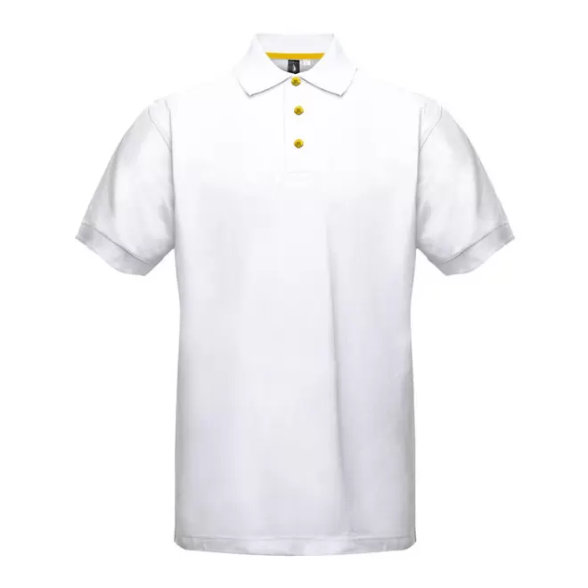 POLO PUBLICITAIRE HOMME BLACK MATCH 'SPIRIT' - blanc/doré