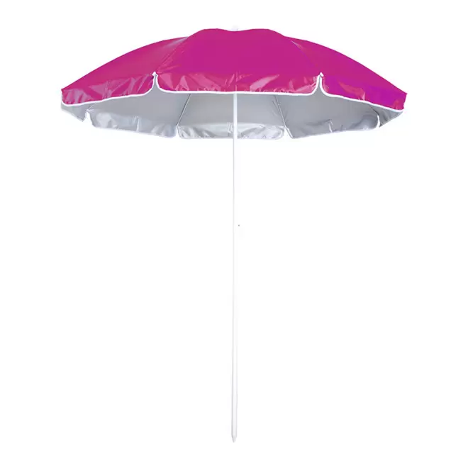 PARASOL PLAGE PERSONNALISABLE PROTECTION UV 'SHINNY' - fuchsia