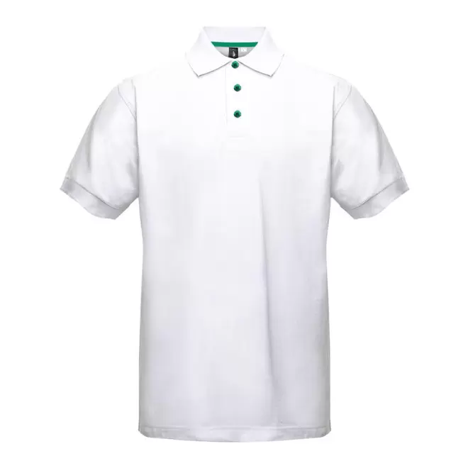 POLO PUBLICITAIRE HOMME BLACK MATCH 'SPIRIT' - blanc/vert