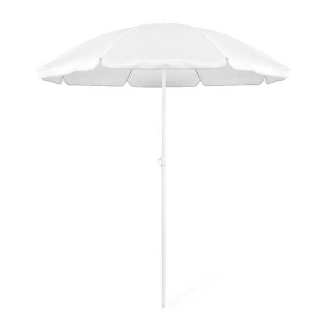 PARASOL PLAGE PERSONNALISABLE 150CM UNICOLOR 'PARISO' - blanc