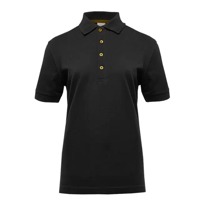 POLO PUBLICITAIRE FEMME BLACK MATCH 'SPIRIT' - black/gold