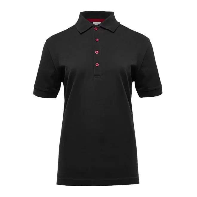 POLO PUBLICITAIRE FEMME BLACK MATCH 'SPIRIT' - black/red
