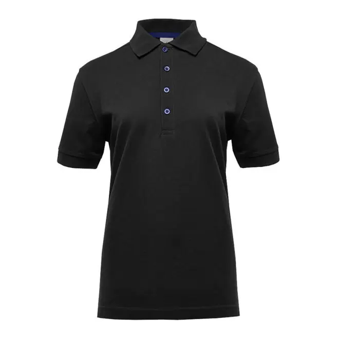 POLO PUBLICITAIRE FEMME BLACK MATCH 'SPIRIT' - black/royal