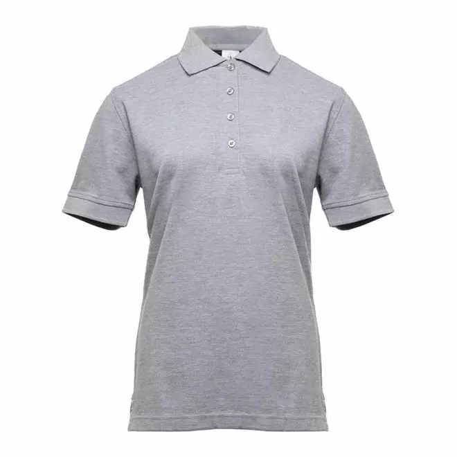 POLO PUBLICITAIRE FEMME BLACK MATCH 'SPIRIT' - heather grey