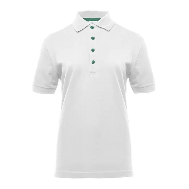 POLO PUBLICITAIRE FEMME BLACK MATCH 'SPIRIT' - blanc/vert