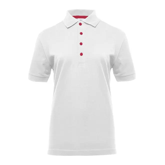 POLO PUBLICITAIRE FEMME BLACK MATCH 'SPIRIT' - blanc/rouge
