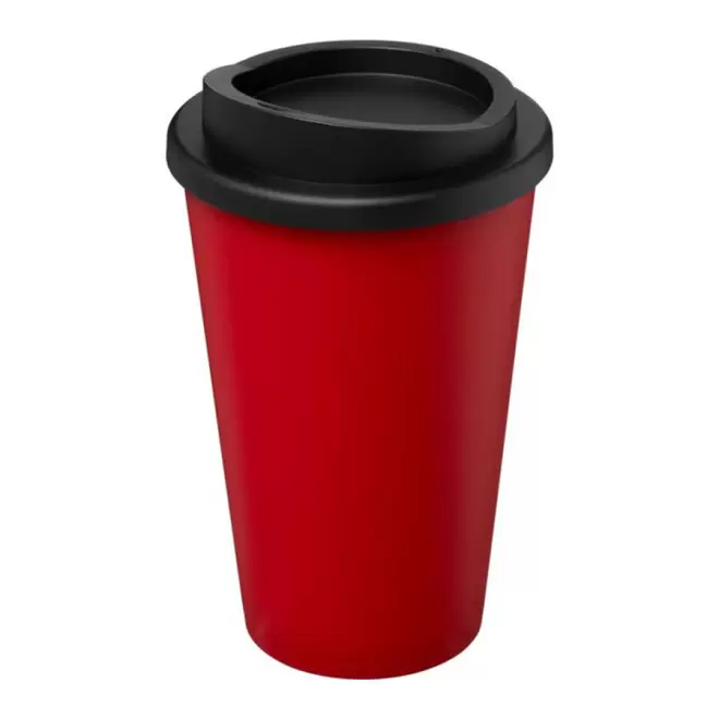 GOBELET PERSONNALISABLE ISO RECYCLE AMERICANO® 'IBON RECYCLE' - rouge/noir