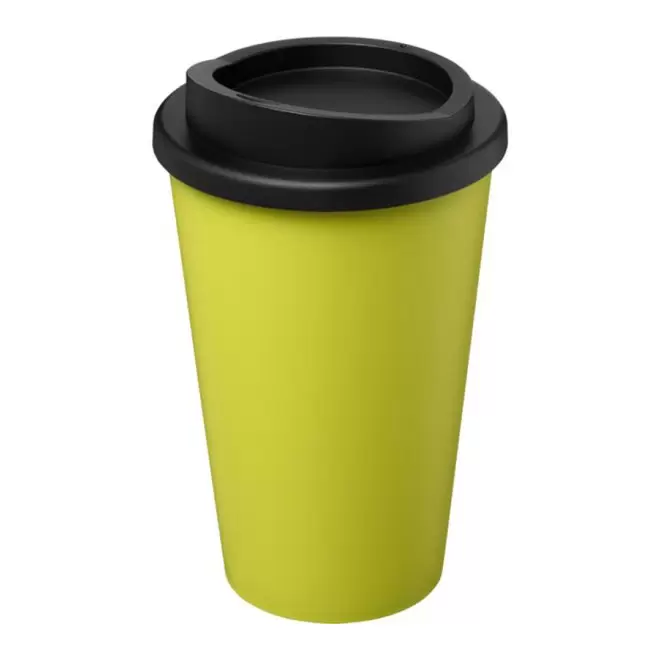 GOBELET PERSONNALISABLE ISO RECYCLE AMERICANO® 'IBON RECYCLE' - noir/citron vert