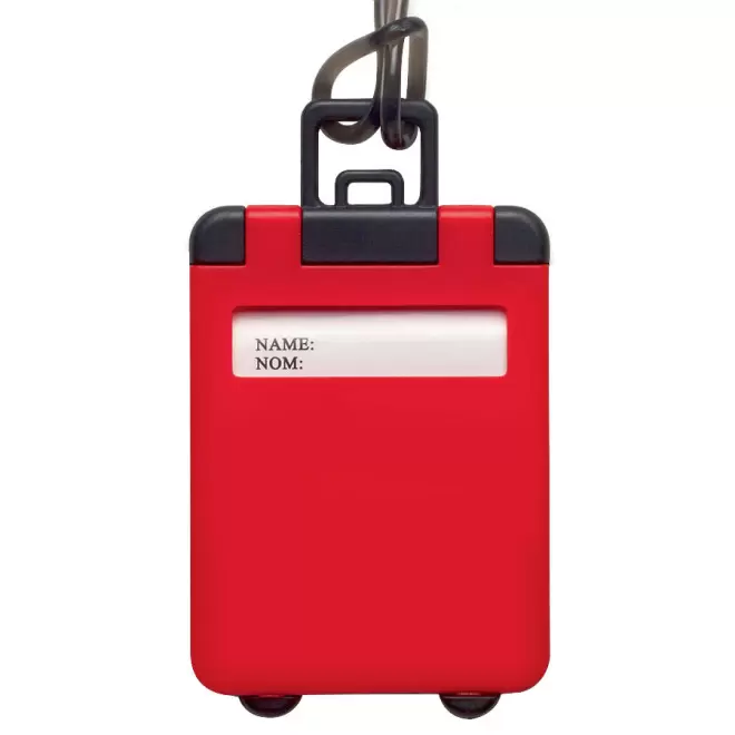 ÉTIQUETTE DE BAGAGE PERSONNALISÉE 'CORFOU' - rouge