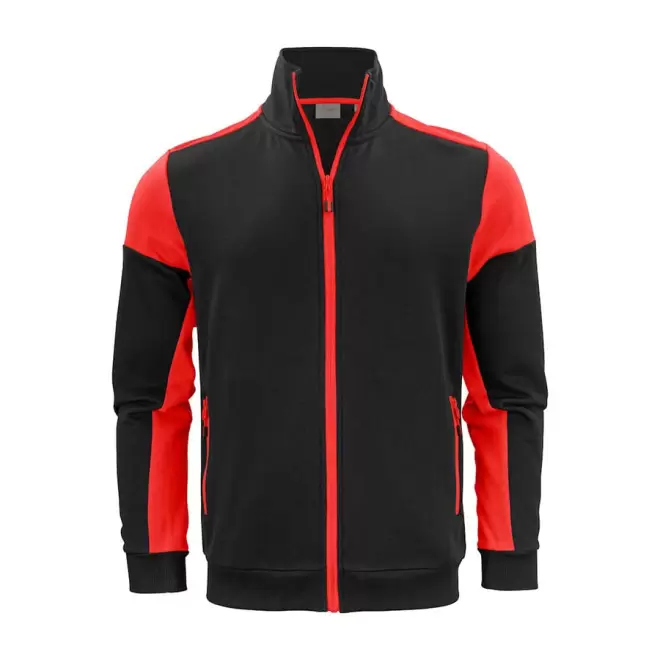 SWEAT ZIP PERSONNALISABLE HOMME 'PRIME SWEAT ZIP' - noir/rouge