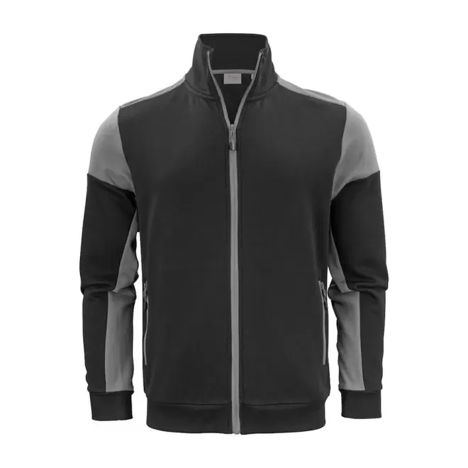 SWEAT ZIP PERSONNALISABLE HOMME 'PRIME SWEAT ZIP' - noir/gris