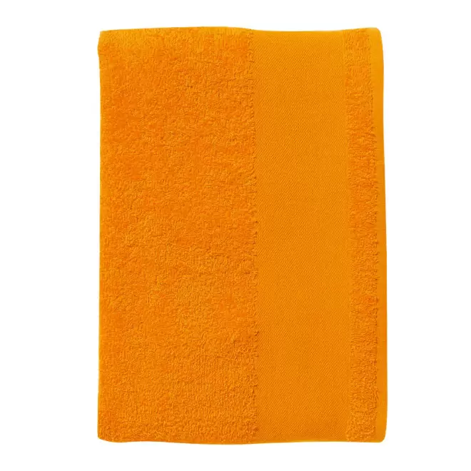DRAP DE BAIN PERSONNALISÉ COULEUR 100x150 CM 'ISLAND' - orange