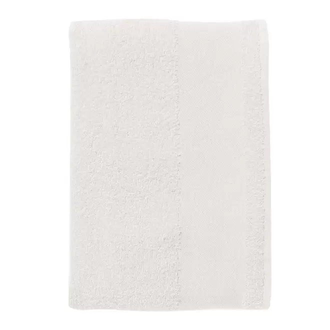 SERVIETTE DE BAIN BLANCHE 70X140CM PERSONNALISABLE 'ISLAND' - blanc