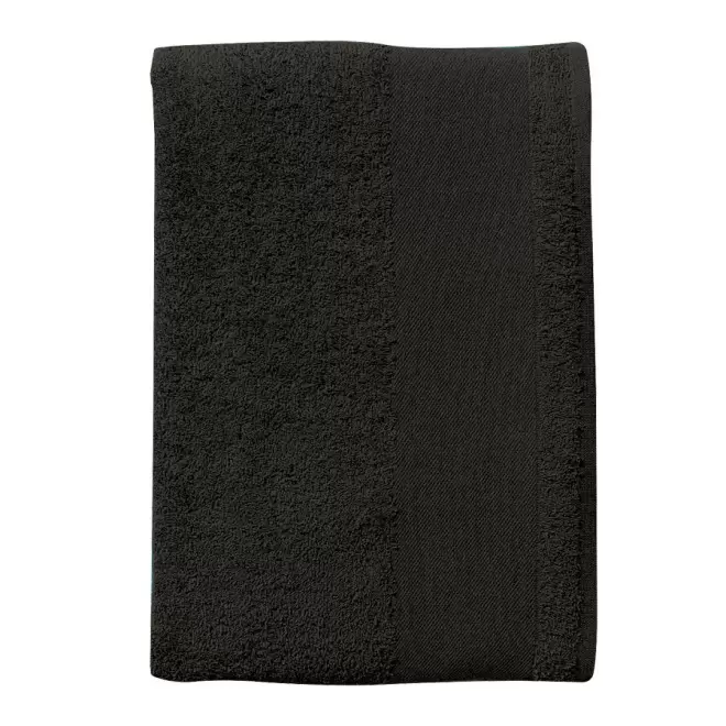 SERVIETTE DE BAIN PERSONNALISÉE COULEUR 70x140 CM 'ISLAND' - noir