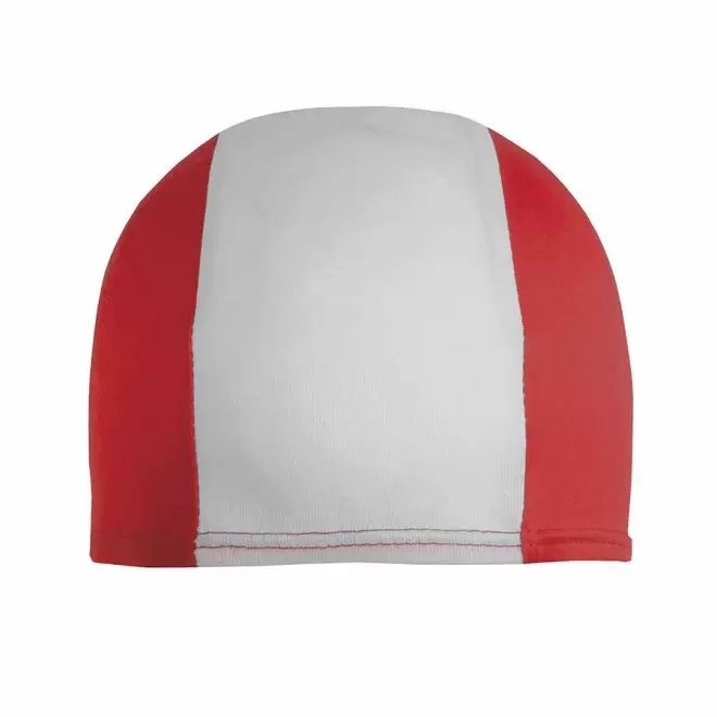 BONNET PISCINE PERSONNALISABLE 'CAPSWIM' - rouge/blanc