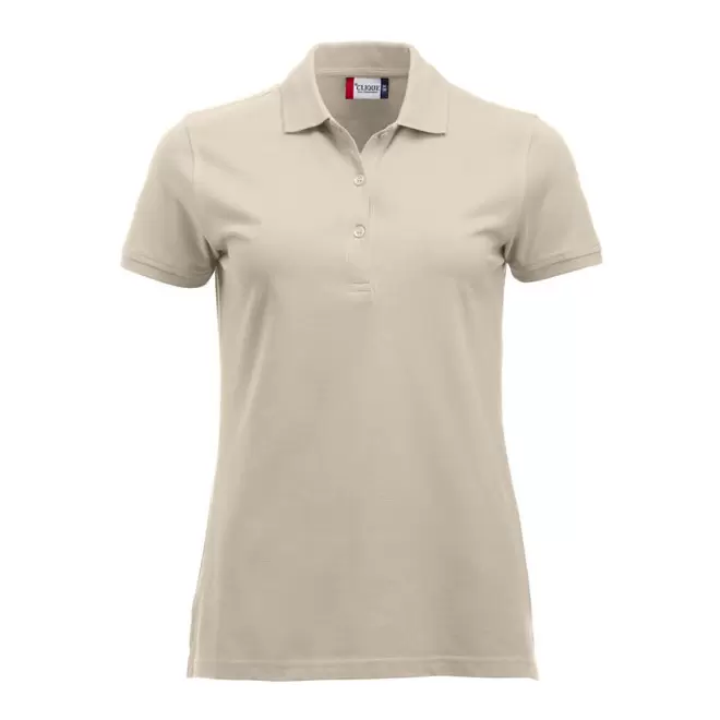 POLO PERSONNALISABLE FEMME 'BORDI' - beige clair