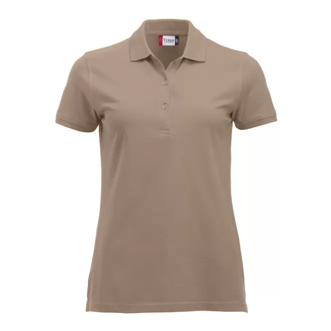 POLO PERSONNALISABLE FEMME 'BORDI' - cafe latte