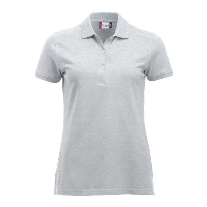 POLO PERSONNALISABLE FEMME 'BORDI' - gris cendre
