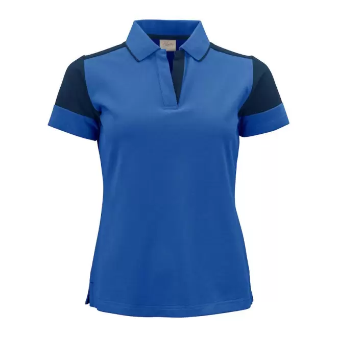 POLO PERSONNALISABLE FEMME BIO 'PRIMO' - cobalt/marine