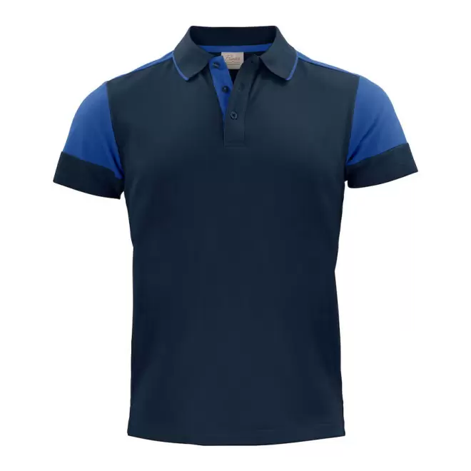 POLO PERSONNALISABLE HOMME BIO 'PRIMO' - marine/cobalt