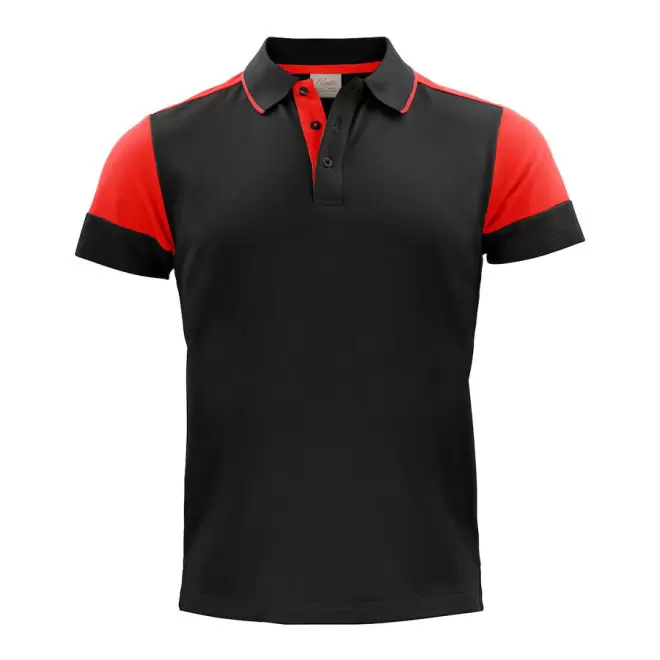 POLO PERSONNALISABLE HOMME BIO 'PRIMO' - noir/rouge