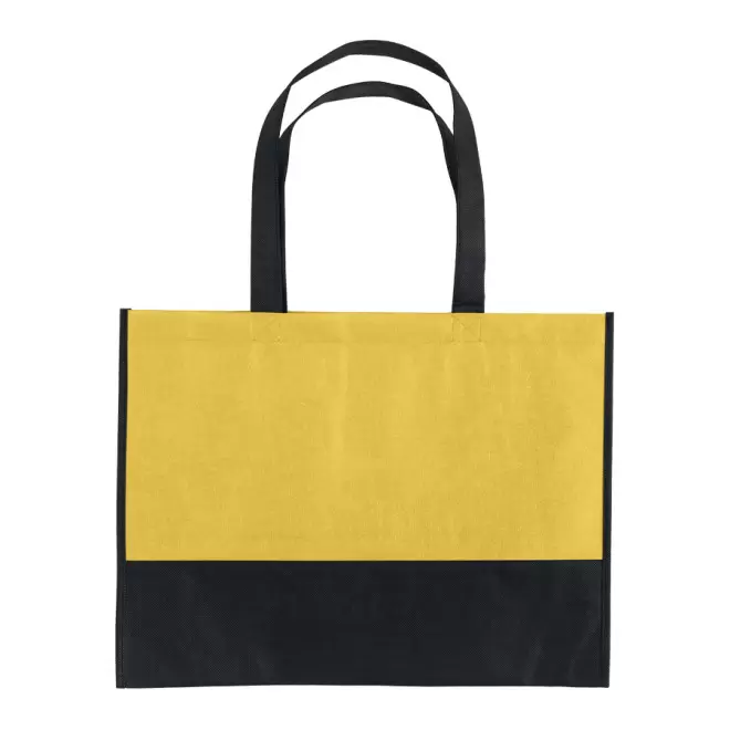 SAC SHOPPING PERSONNALISABLE 'ROMA' 80 GR/M² - jaune/noir