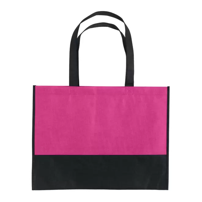 SAC SHOPPING PERSONNALISABLE 'ROMA' 80 GR/M² - rose/noir