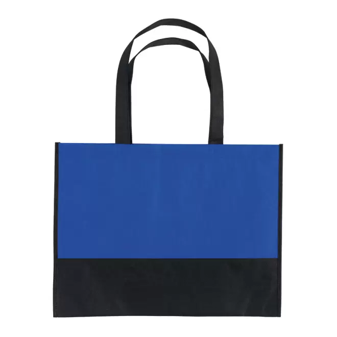 SAC SHOPPING PERSONNALISABLE 'ROMA' 80 GR/M² - bleu royal/noir