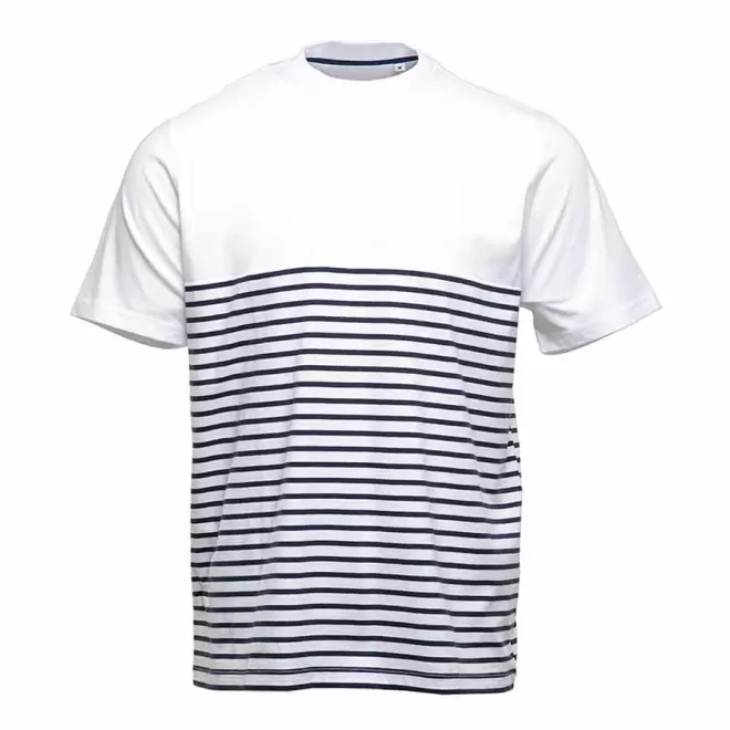 TEE-SHIRT PUBLICITAIRE MC MIXTE PEN DUICK® 'MARINO' - blanc/marine
