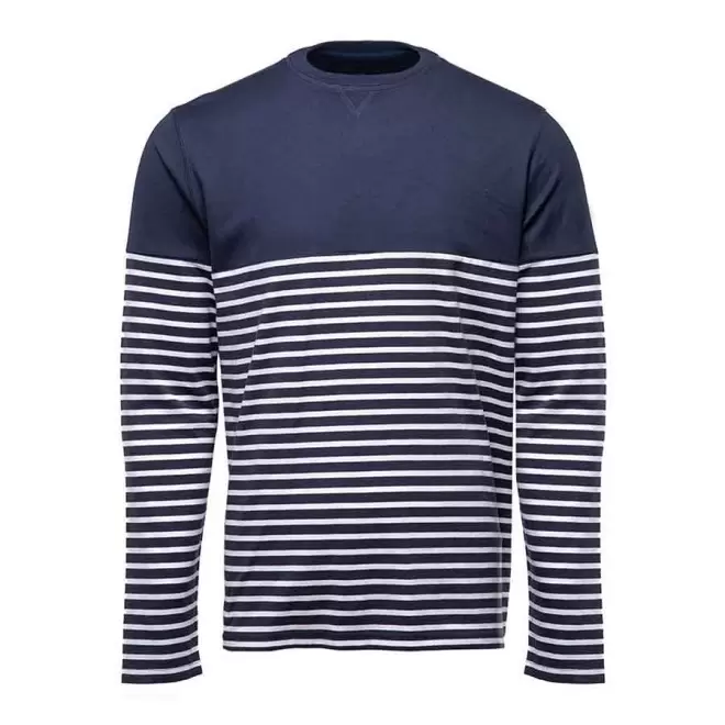 TEE-SHIRT PERSONNALISABLE MIXTE PEN DUICK® 'MARINO ML' - marine/blanc