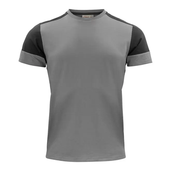 TEE-SHIRT PERSONNALISABLE HOMME BIO 'PRIME' - gris/noir