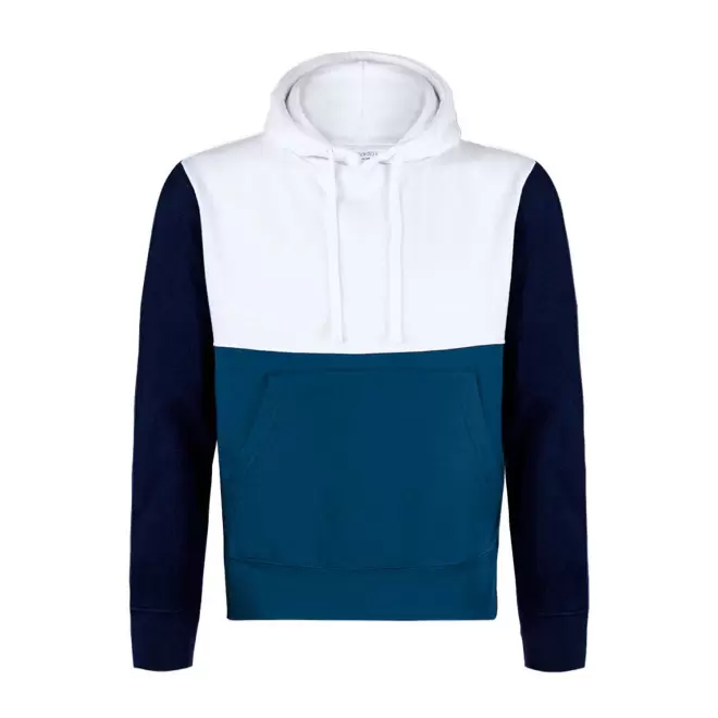 SWEAT PERSONNALISABLE MIXTE TRICOLORE 'MORALIE TRIO' - bleu