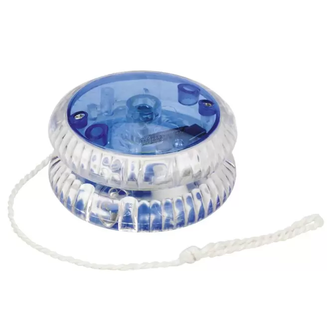 YO-YO LUMINEUX TRANSLUCIDE PERSONNALISÉ 'FLASHYO' - bleu
