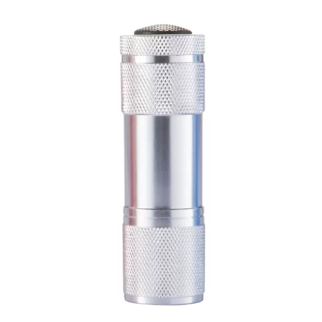 LAMPE TORCHE PUBLICITAIRE 9 LED 'BIELLA' - argenté