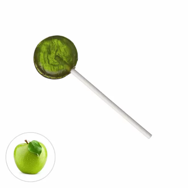 LOT DE 100 SUCETTES PLATES PERSONNALISABLE 'CHUPETTA' - pomme