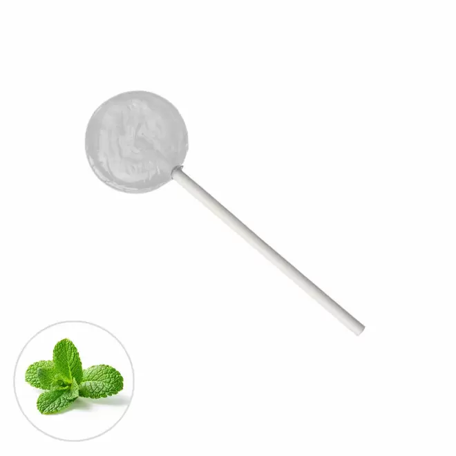 LOT DE 100 SUCETTES PLATES PERSONNALISABLE 'CHUPETTA' - menthe