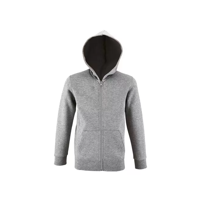 SWEAT-SHIRT PUBLICITAIRE CAPUCHE ENFANT 'STONE' - gris chine