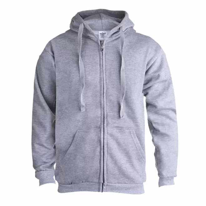 SWEAT ZIPPE MIXTE 280G PERSONNALISABLE 'MORALIE' - gris