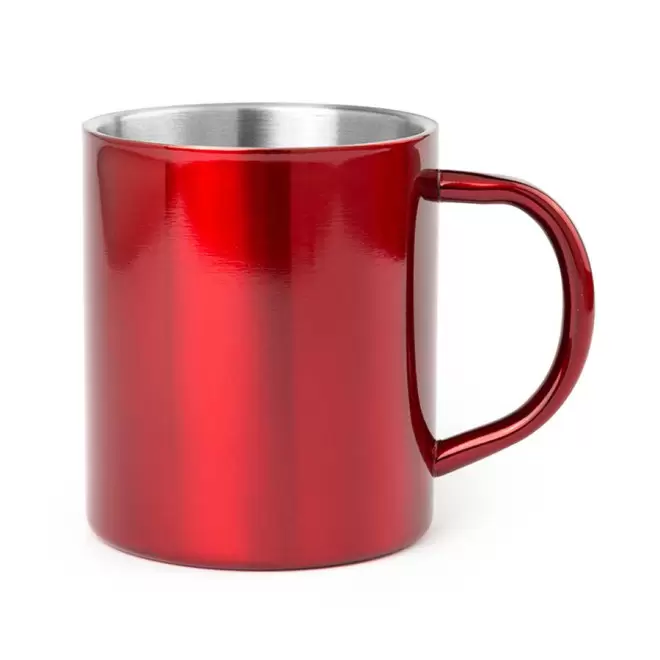 MUG EN ACIER BICOLORE PERSONNALISABLE 'XEYO' - rouge
