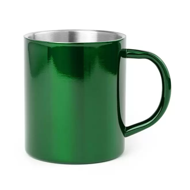 MUG EN ACIER BICOLORE PERSONNALISABLE 'XEYO' - vert