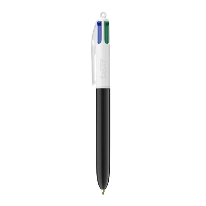 STYLO BIC® PERSONNALISABLE 4 COULEURS 'ECO' - blanc/noir