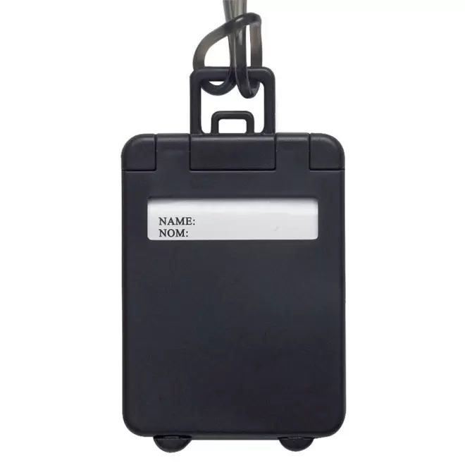 ÉTIQUETTE DE BAGAGE PERSONNALISÉE 'CORFOU' - noir