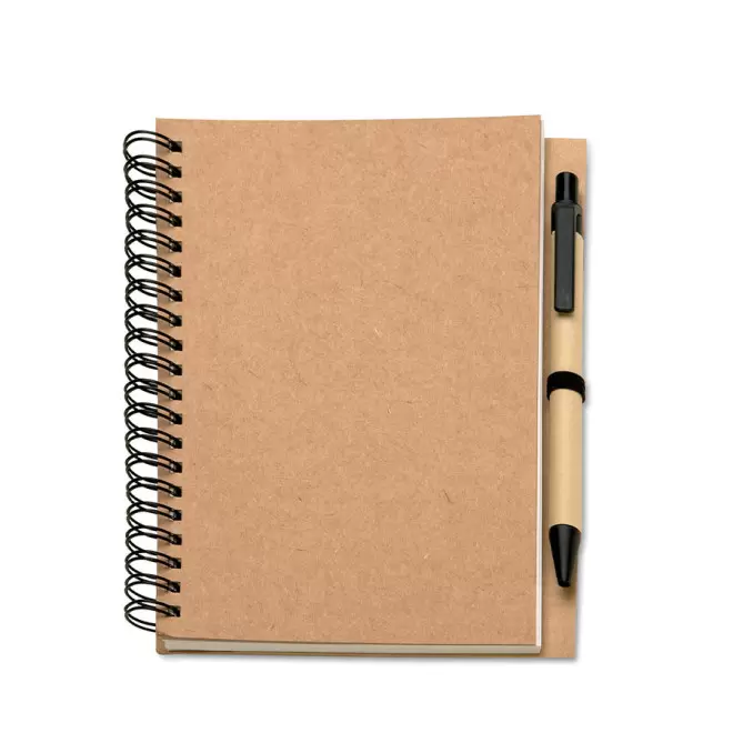 CARNET À SPIRALE PERSONNALISÉ 'HENOU' - naturel